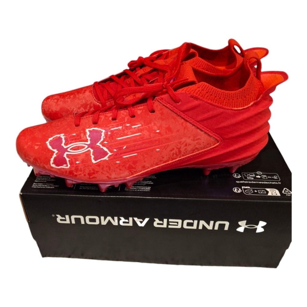 Under Armour Men's Blur Smoke 2.0 Red Football Cleats